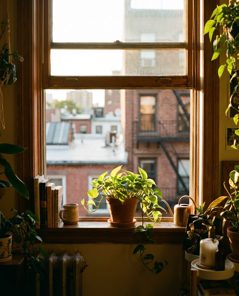 Modern decorative piece styled in a contemporary room setting with furniture providing natural scale reference